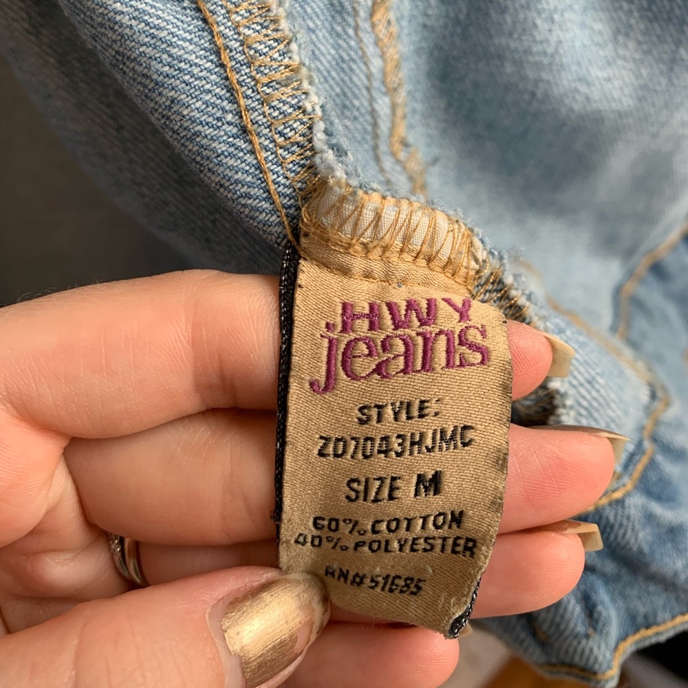 Womens Highway Jeans Cropped Oversized Jean Jacket - Picture 7 of 11
